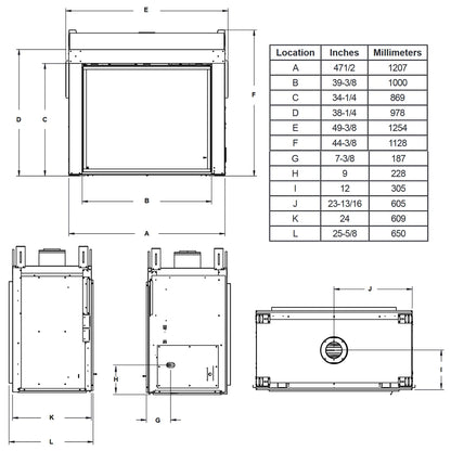 Majestic Fortress 36 Indoor/Outdoor See-Through Gas Fireplace - ODFORTG-36