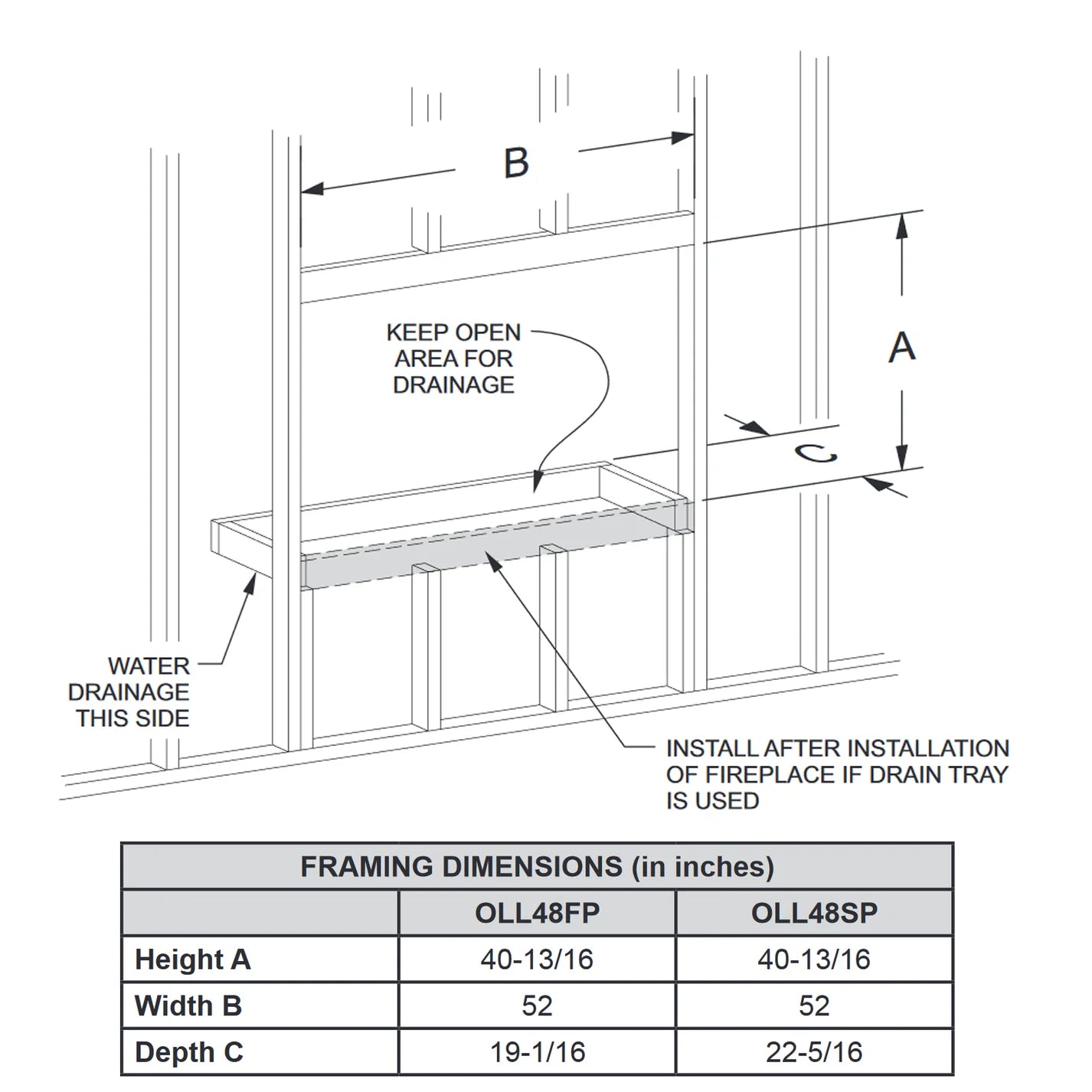 Empire Carol Rose 48 Inch Single Sided Outdoor Linear Fireplace - OLL48FP12S