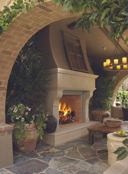 Superior 36 Inch Outdoor Wood Fireplace, Masonry - WRE6036