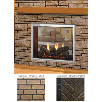 Majestic Fortress 36 Indoor/Outdoor See-Through Gas Fireplace - ODFORTG-36