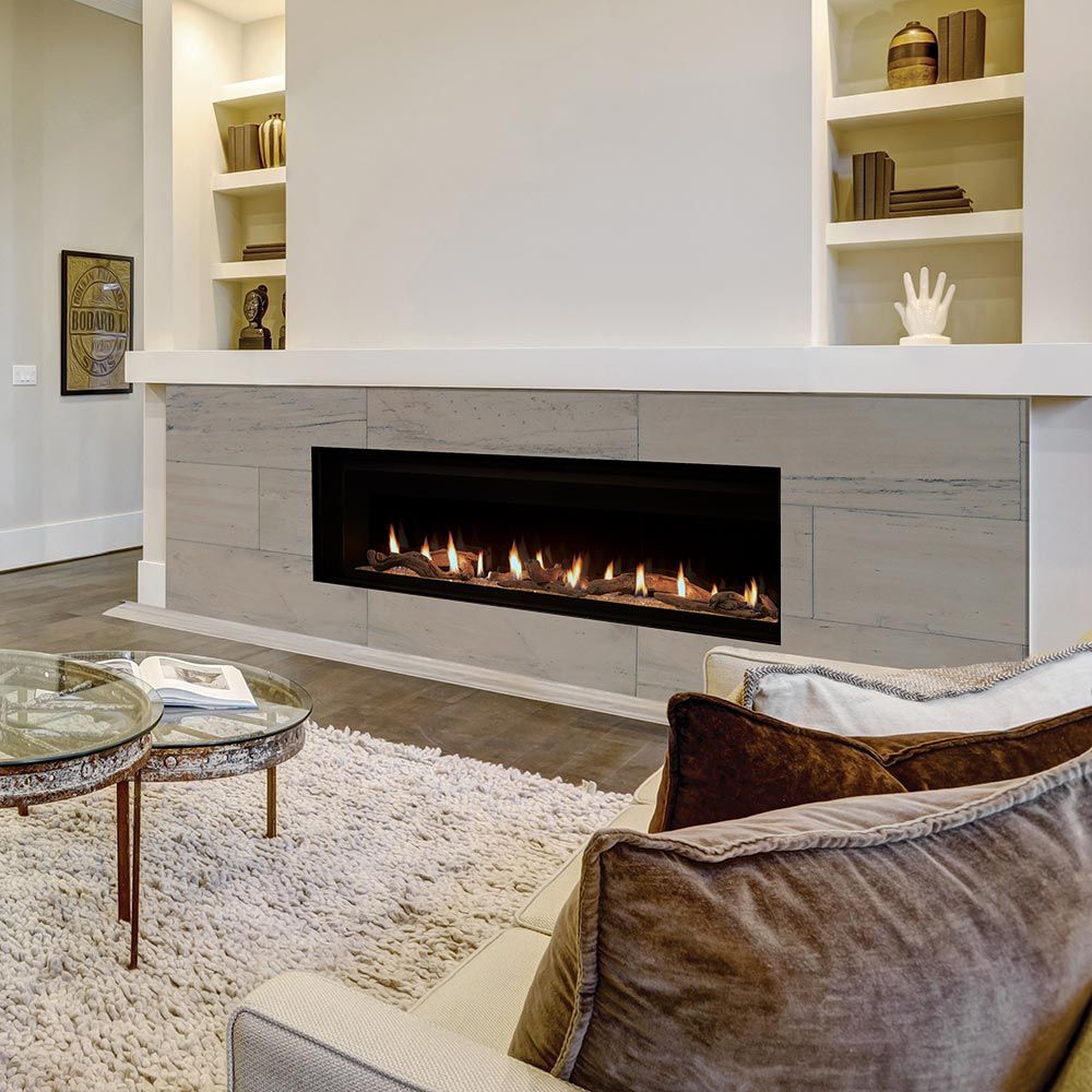 Superior 84 Inch Linear Contemporary Direct Vent Natural Gas Fireplace - DRL6084