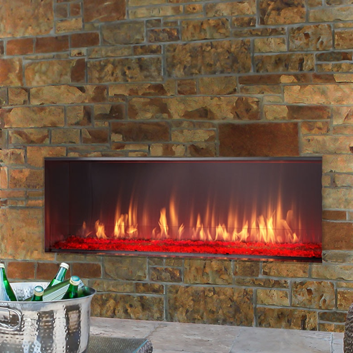 Lanai 60 inch Outdoor Single Sided Linear Gas Fireplace | Majestic – NorCal  Fire u0026 Grill