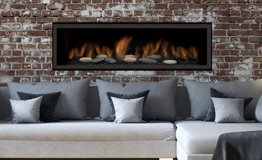 Sierra Flame Gas Fireplace Austin 65" Natural Gas Direct Vent Linear (AUSTIN-65G-NG-DELUXE) 628451612261