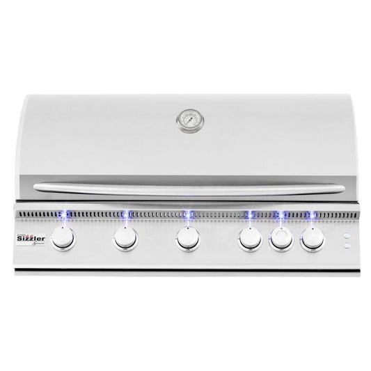 Summerset Grills Sizzler Pro 32-Inch 4-Burner Built-In Natural Gas Grill with Rear Infrared Burner-SIZPRO32-NG/LP