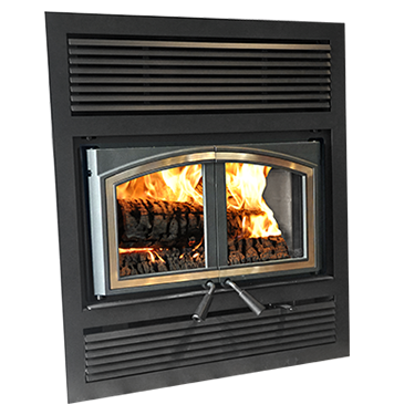 Empire Stove - St. Clair 4300, Wood Burning Fireplace with Blower, 4.28 cu.ft., Metallic Black - WB43FP