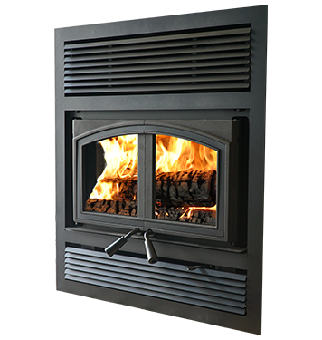 Empire Stove - St. Clair 4300, Wood Burning Fireplace with Blower, 4.28 cu.ft., Metallic Black - WB43FP