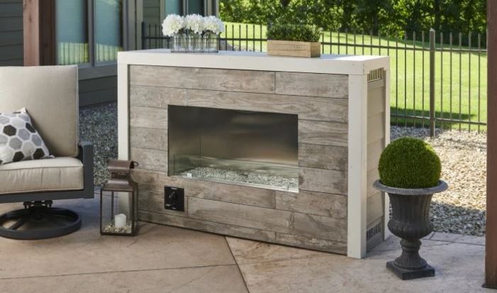The Outdoor GreatRoom 60 Inch Ready-to-Finish See-Through Outdoor Gas Fireplace - RSTL-60DNG