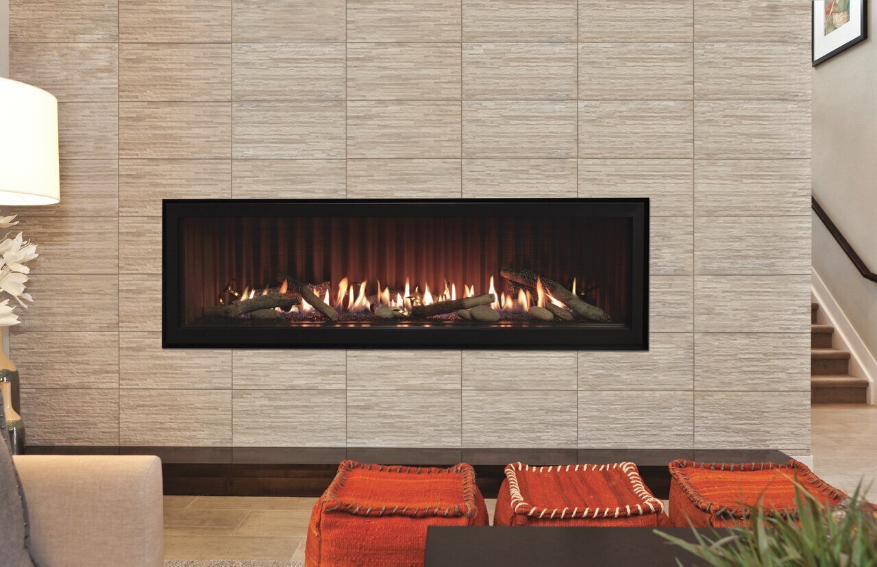 Empire Boulevard 60 Inch Linear Contemporary Direct Vent Fireplace - D ...