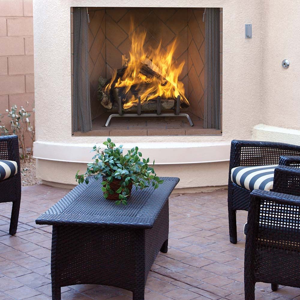 Superior 36 Inch Outdoor Wood Fireplace, Masonry - WRE6036
